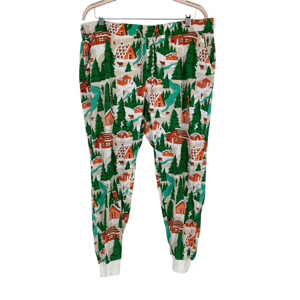 Magellan Outdoors Women's XXL Lounge Holiday Gingerbread House Joggers G25-18